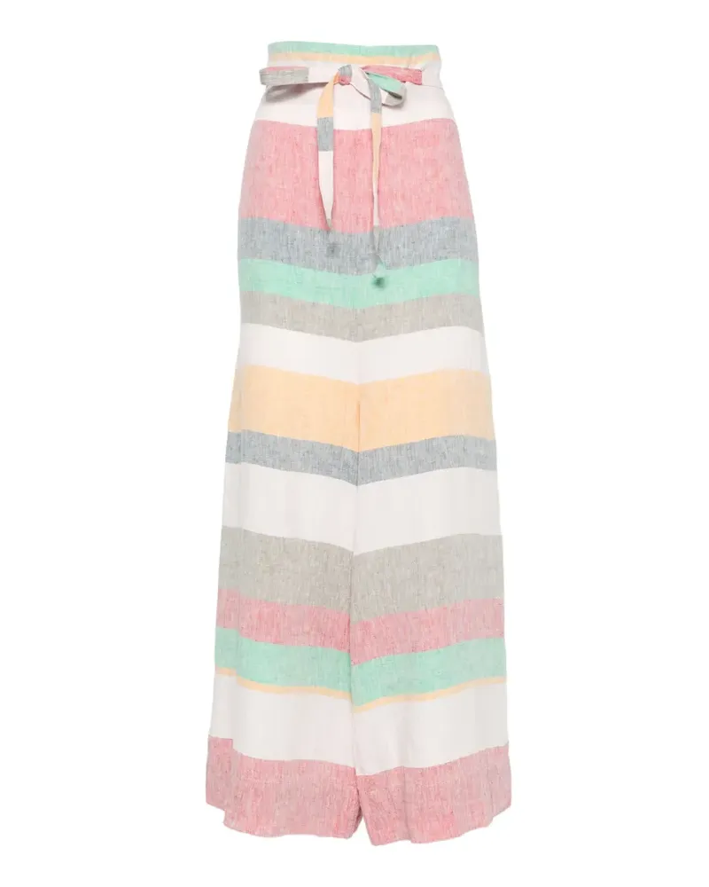 Osklen striped-pattern trousers - Weiß Weiß