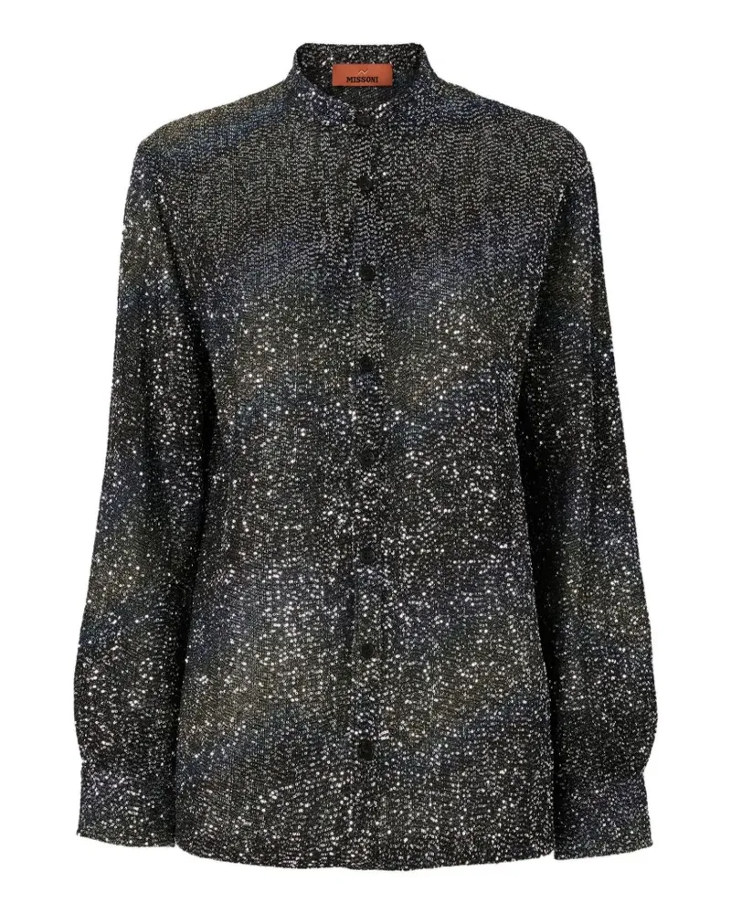 Missoni sequin-embellished zigzag shirt - Schwarz Schwarz
