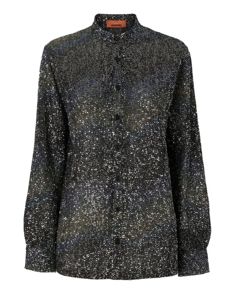 Missoni Zickzack-T-Shirt mit Pailletten - Schwarz Schwarz