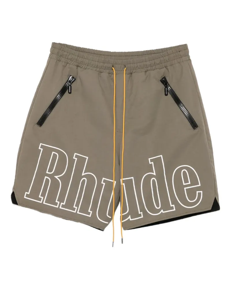 RHUDE Shorts mit Kordelzug - Grün Grün