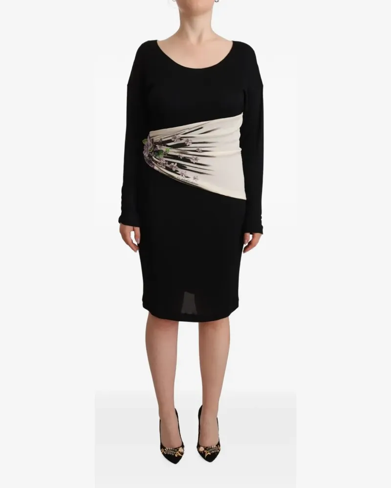 Roberto Cavalli Kleid mit Print - Schwarz Schwarz