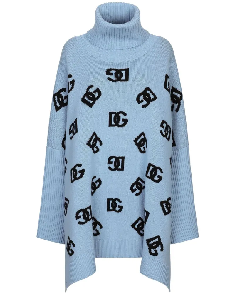 Dolce & Gabbana Mantel mit Logo-Stickerei - Blau Blau