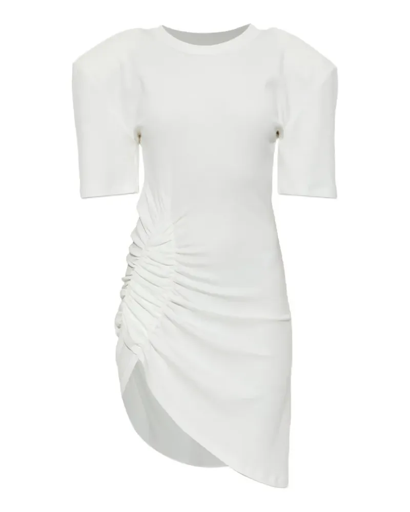 THE MANNEI ruched asymmetric mini dress - Weiß Weiß
