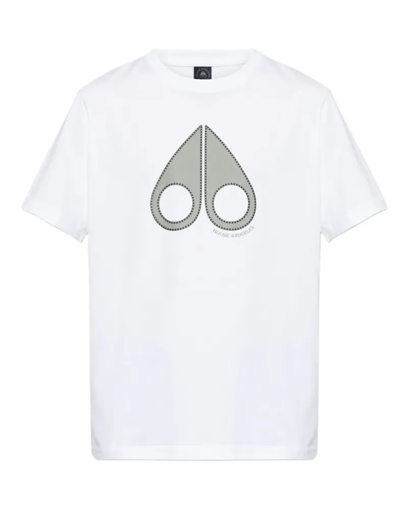 Moose Knuckles logo graphic T-shirt - Weiß Weiß