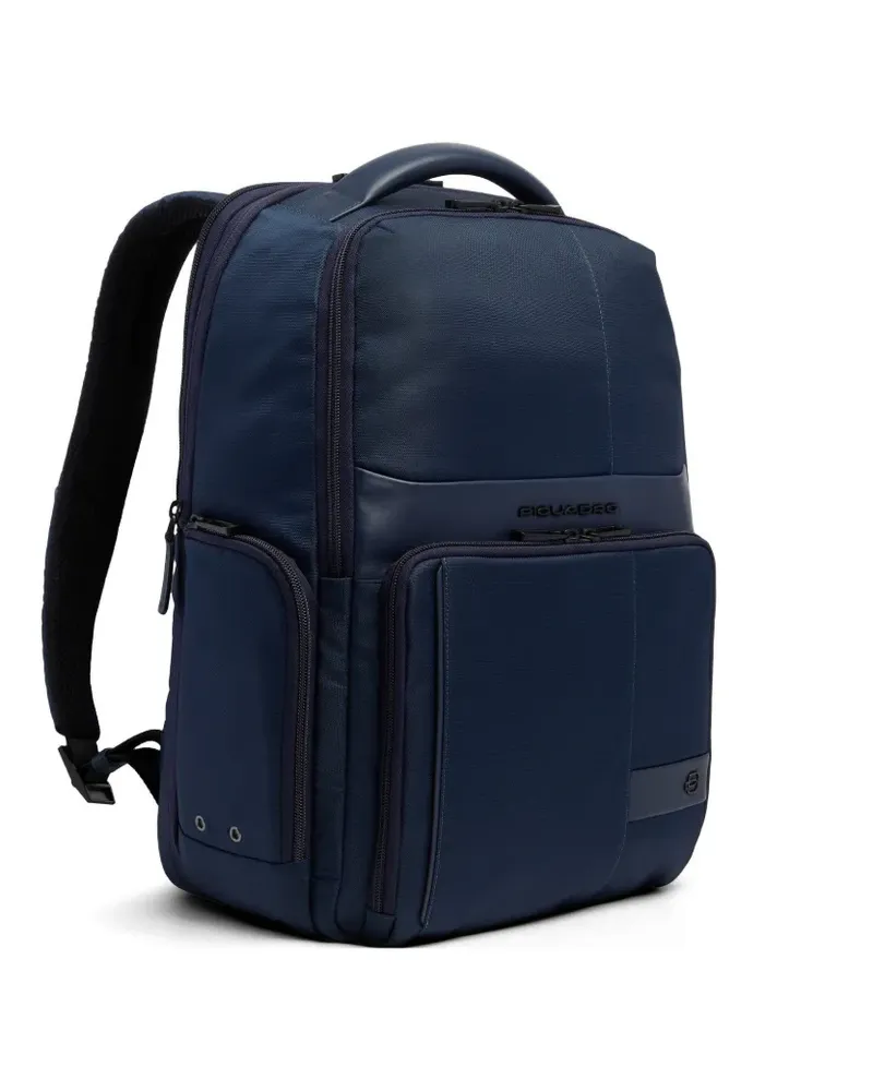 Piquadro expandable laptop backpack - Blau Blau