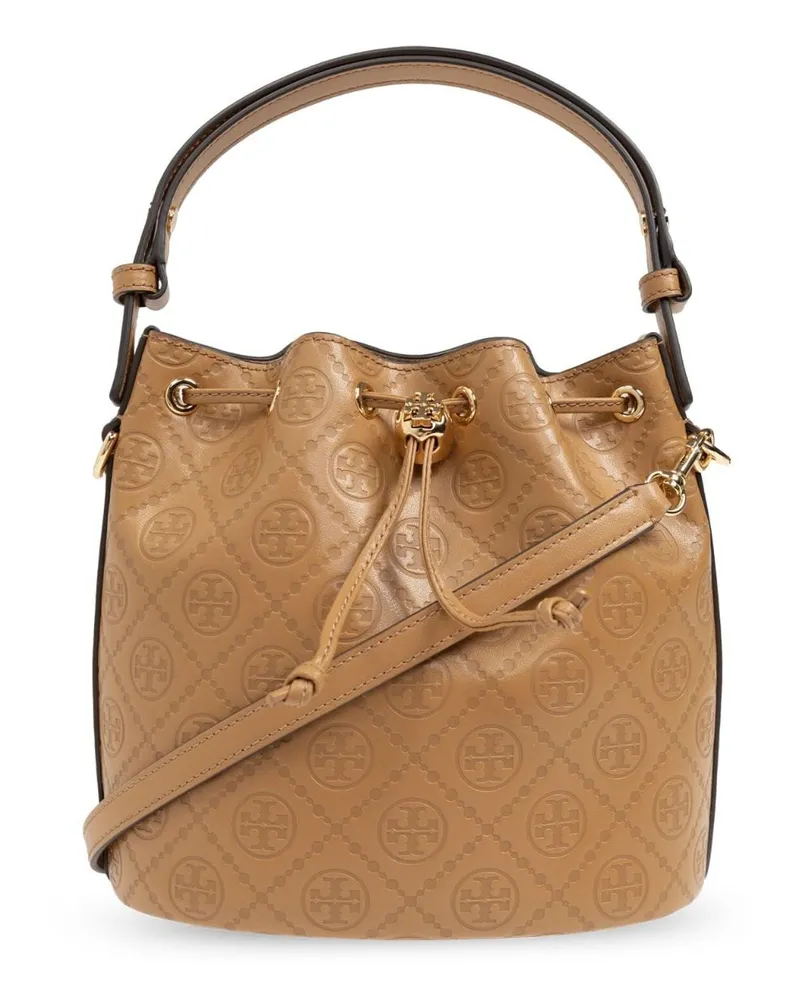 Tory Burch Beuteltasche mit Logo-Prägung - Braun Braun