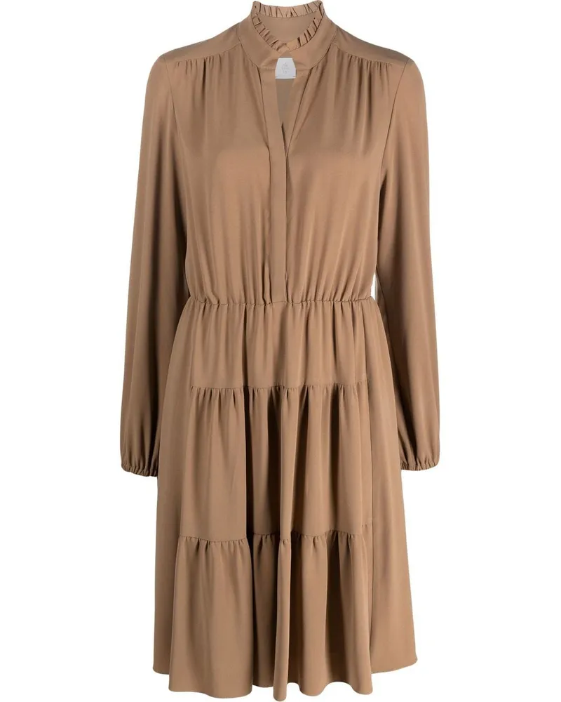 Eleventy Kleid mit langen Ärmeln - Braun Braun