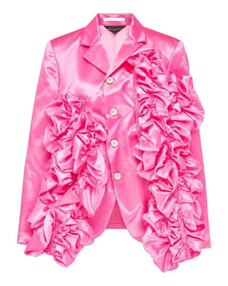 Comme des Garçons ruffled satin blazer - Rosa Rosa