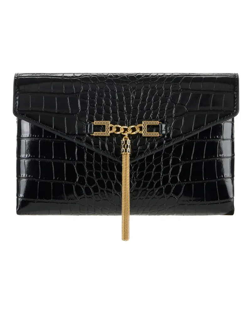 Elisabetta Franchi tassel-embellishment clutch bag - Schwarz Schwarz