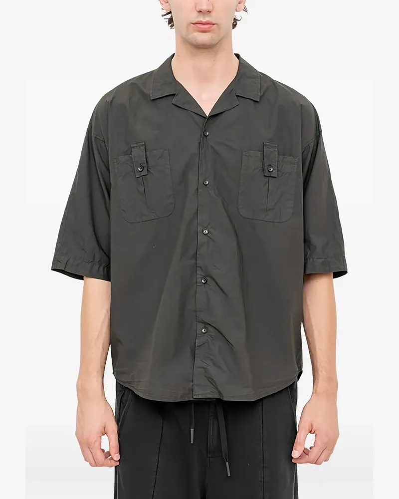 Andrea Ya'aqov patch-pocket short-sleeve shirt - Schwarz Schwarz