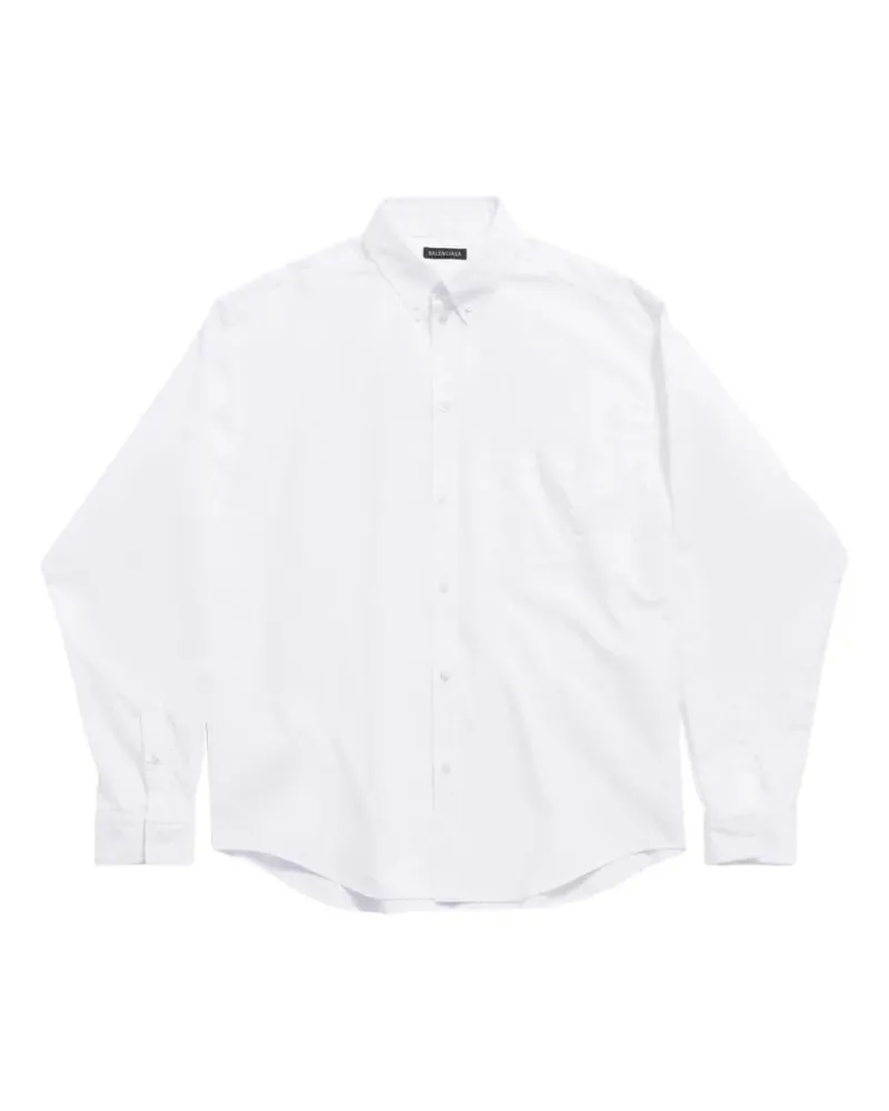 Balenciaga Hemd mit Logo - Weiß Weiß