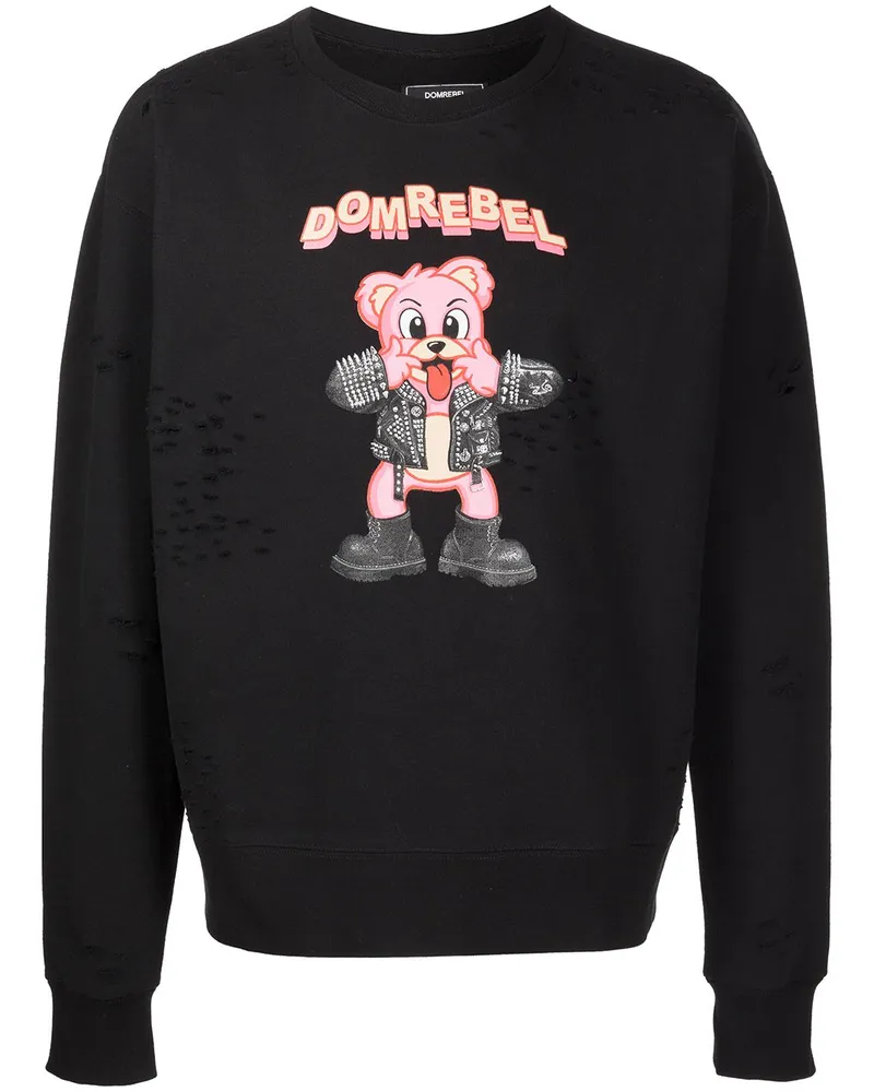 DOMREBEL Punk Bear Sweatshirt Schwarz