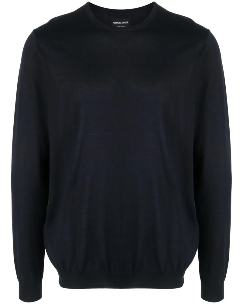 Giorgio Armani Sweatshirt mit Rundhalsausschnitt - Blau Blau