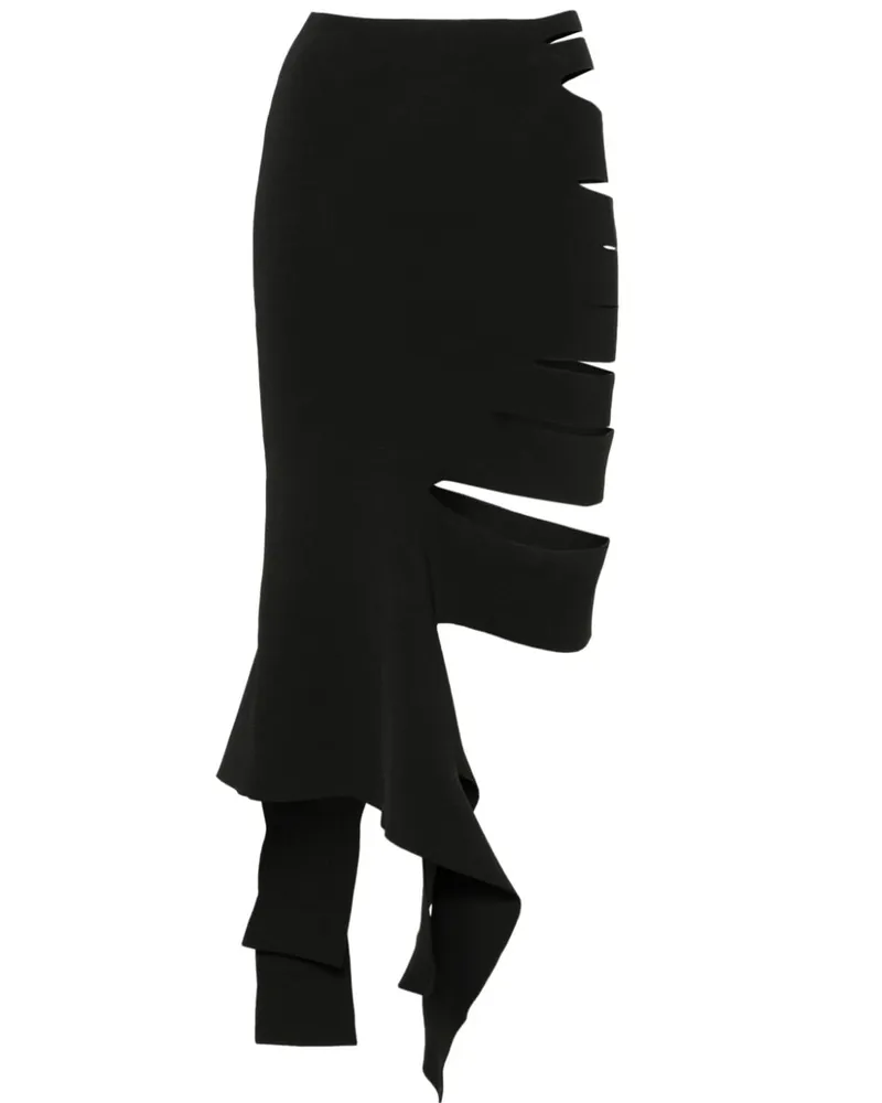 Thierry Mugler Gestrickter Rock - Schwarz Schwarz