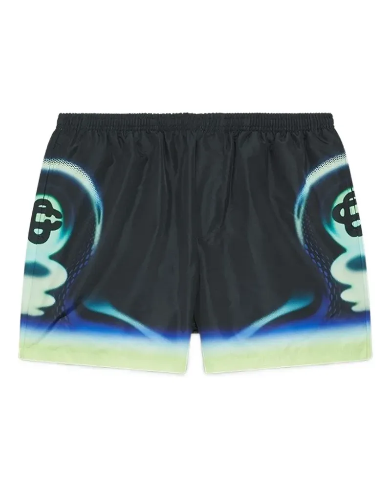 Casablanca Paris graphic-print swimshort - Schwarz Schwarz