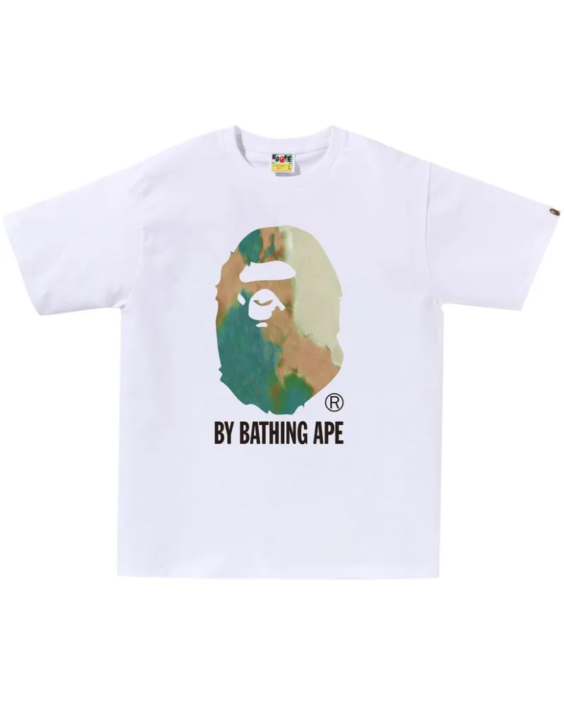 BAPE T-Shirt mit Logo-Print - Weiß Weiß