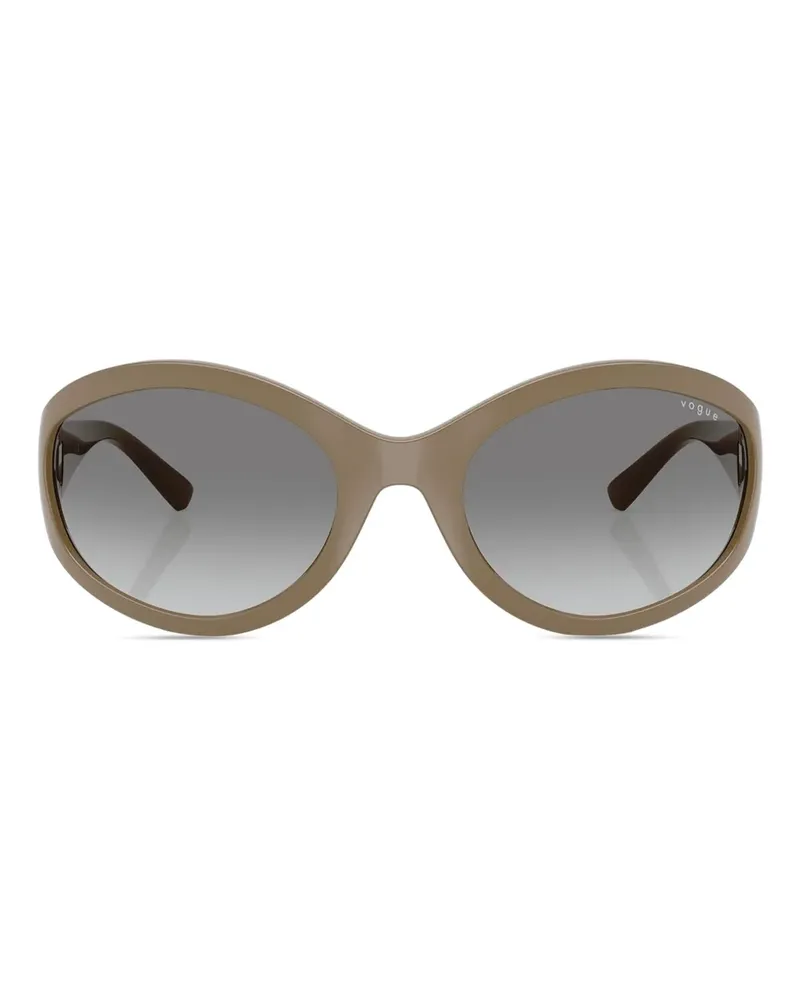 Vogue Sonnenbrille mit Oversized-Gestell - Nude Nude