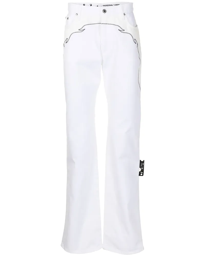 OFF-WHITE Schlagjeans im Western-Look - Weiß Weiß