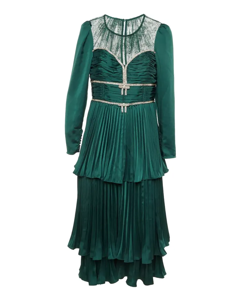 Self-Portrait crystal-embellished maxi dress - Grün Grün
