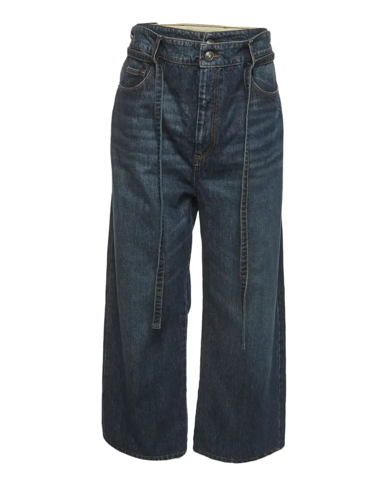 SPORTMAX Weite Jeans mit Gürtel - Blau Blau