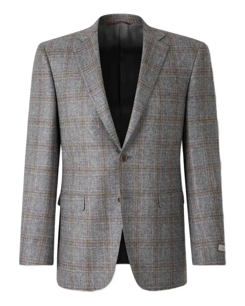 Canali Kariertes Sakko - Grau Grau