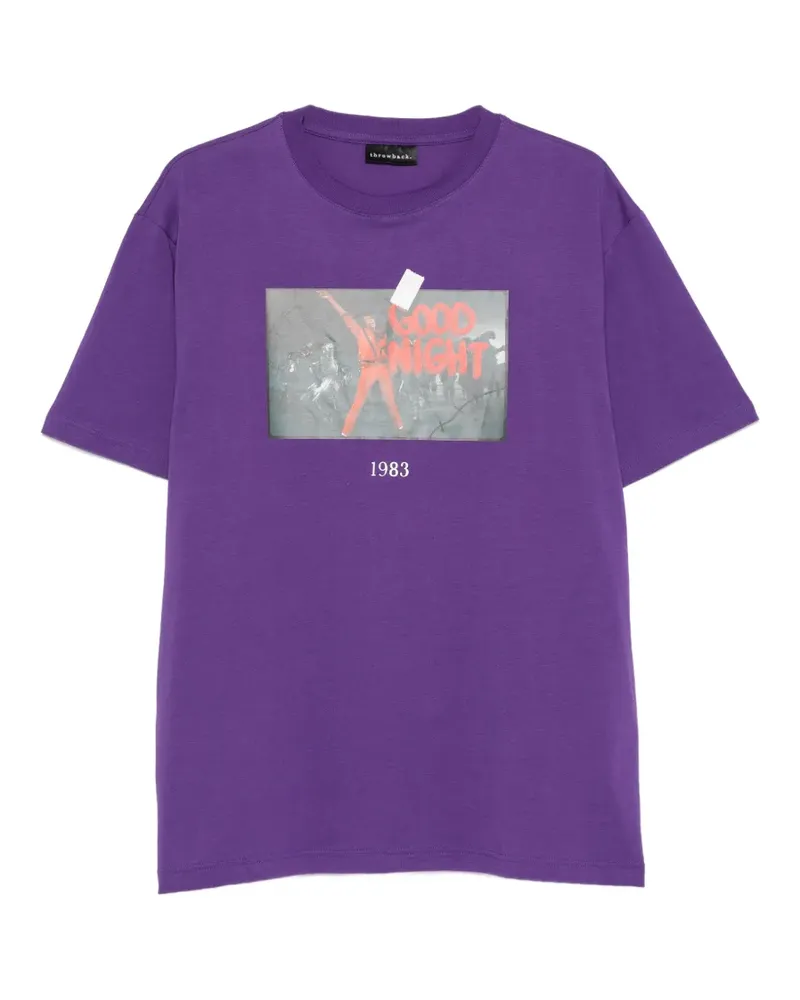 throwback. T-Shirt mit grafischem Print - Violett Violett