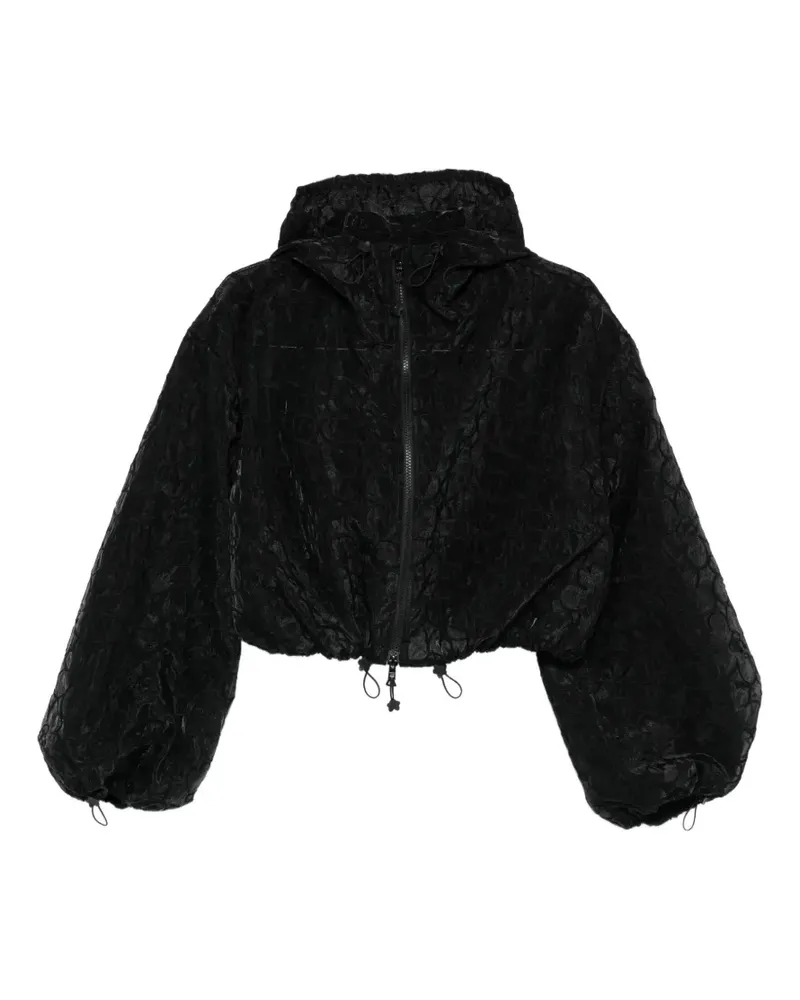 Cecilie Bahnsen hooded crop jacket - Schwarz Schwarz