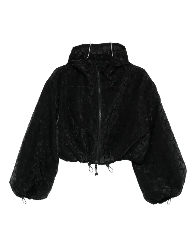 Cecilie Bahnsen hooded crop jacket - Schwarz Schwarz