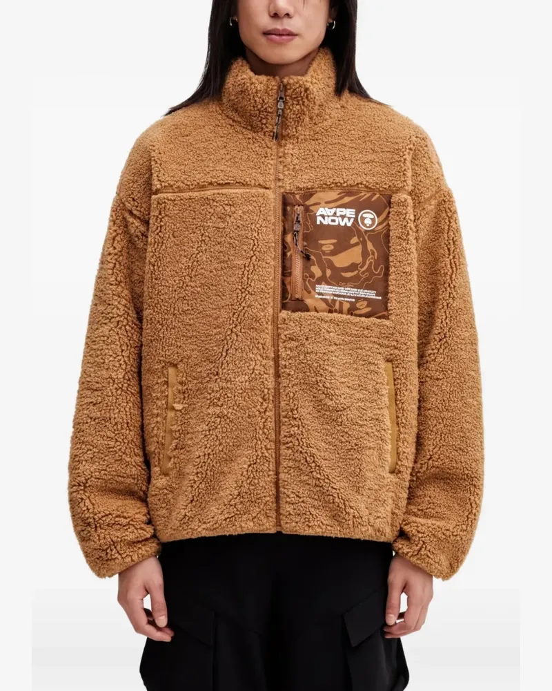 BAPE zip-up fleece sweatshirt - Braun Braun