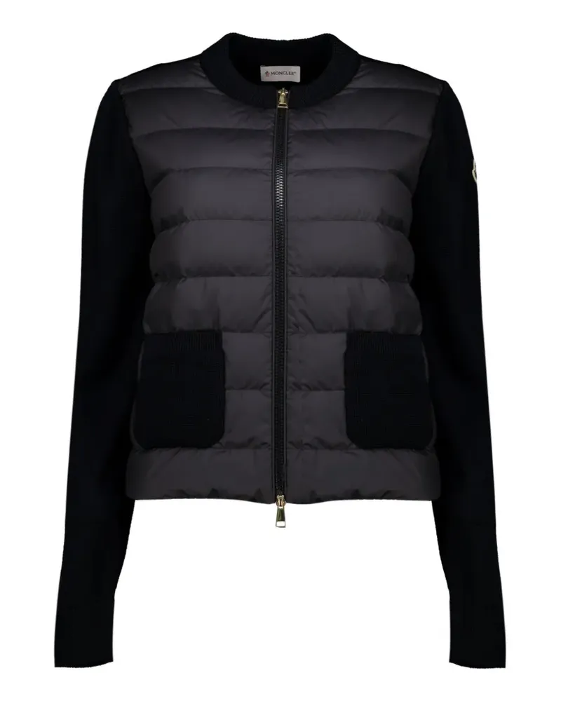 Moncler Wattierter Cardigan mit Reißverschluss - Schwarz Schwarz