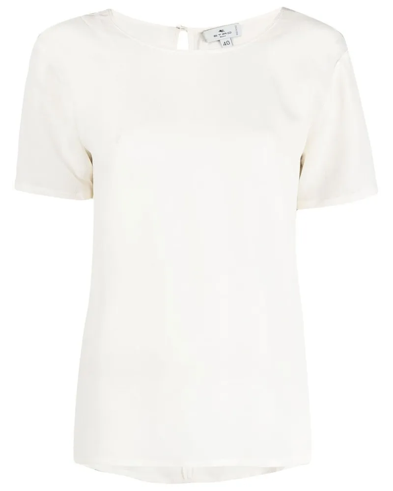 Etro T-Shirt mit rundem Ausschnitt Nude