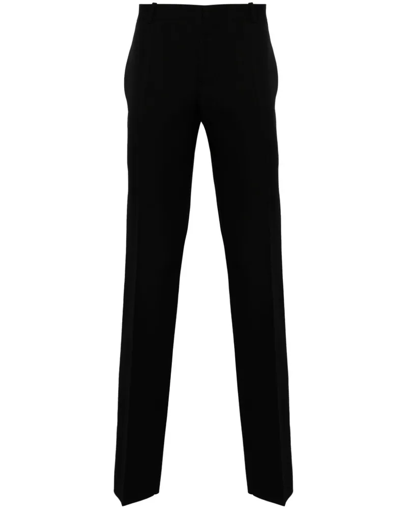 Alexander McQueen Halbhohe Hose - Schwarz Schwarz