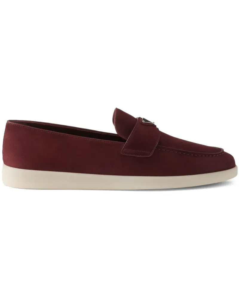 Prada Loafer aus Wildleder - Rot Rot