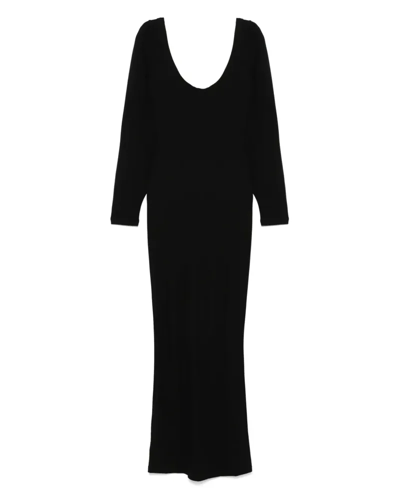 Aya Muse Maxikleid mit U-Ausschnitt - Schwarz Schwarz