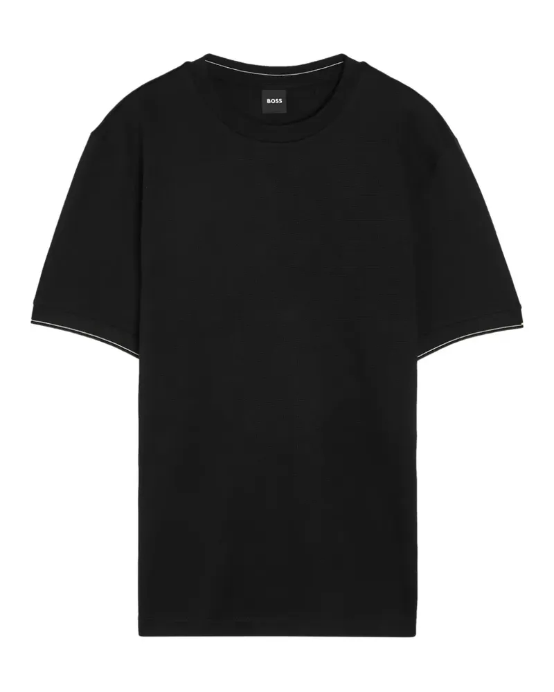 HUGO BOSS contrast-trim T-shirt - Schwarz Schwarz