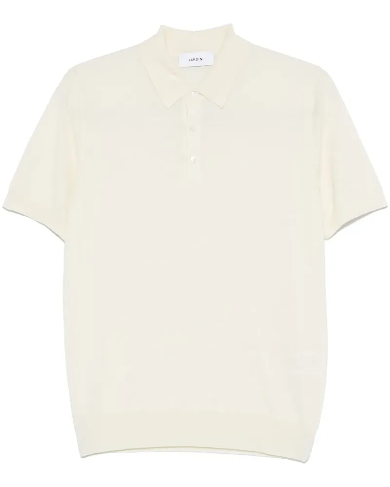 LARDINI Fein gestricktes Poloshirt - Nude Nude