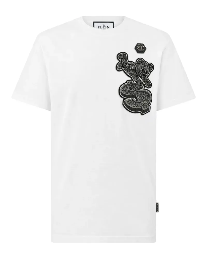 Philipp Plein T-Shirt mit Nieten - Weiß Weiß