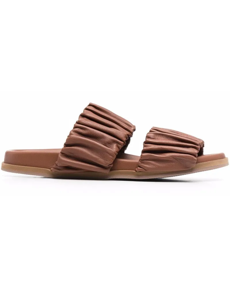 Santoni Geraffte Sandalen - Braun Braun