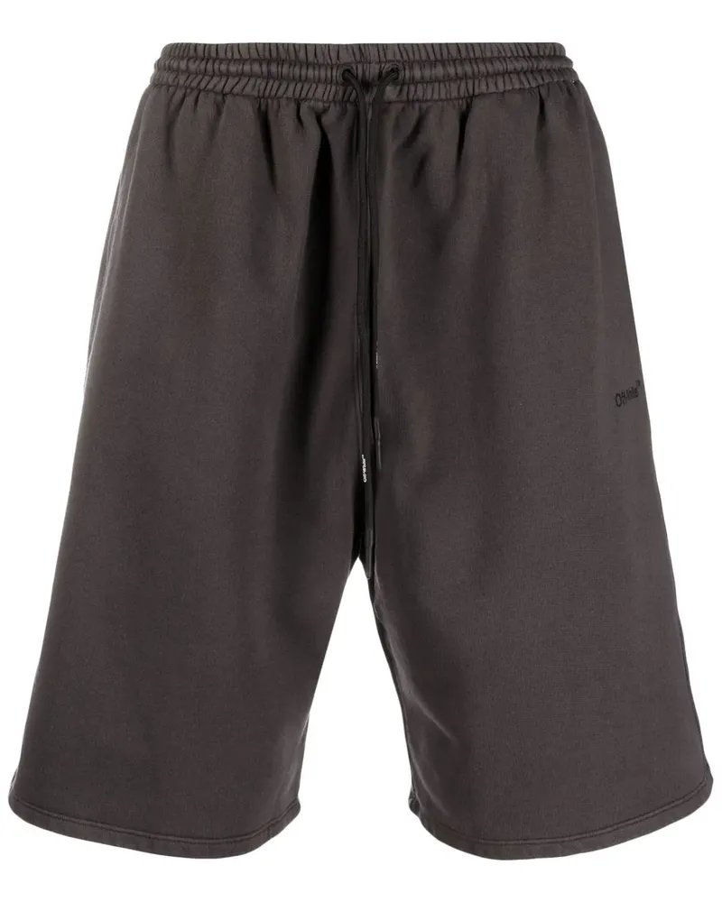 OFF-WHITE Shorts mit Diag-Streifen - Grau Grau