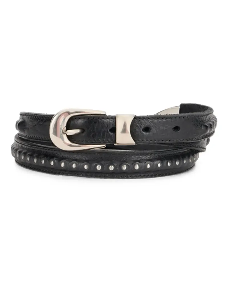 Our Legacy studded leather belt - Schwarz Schwarz