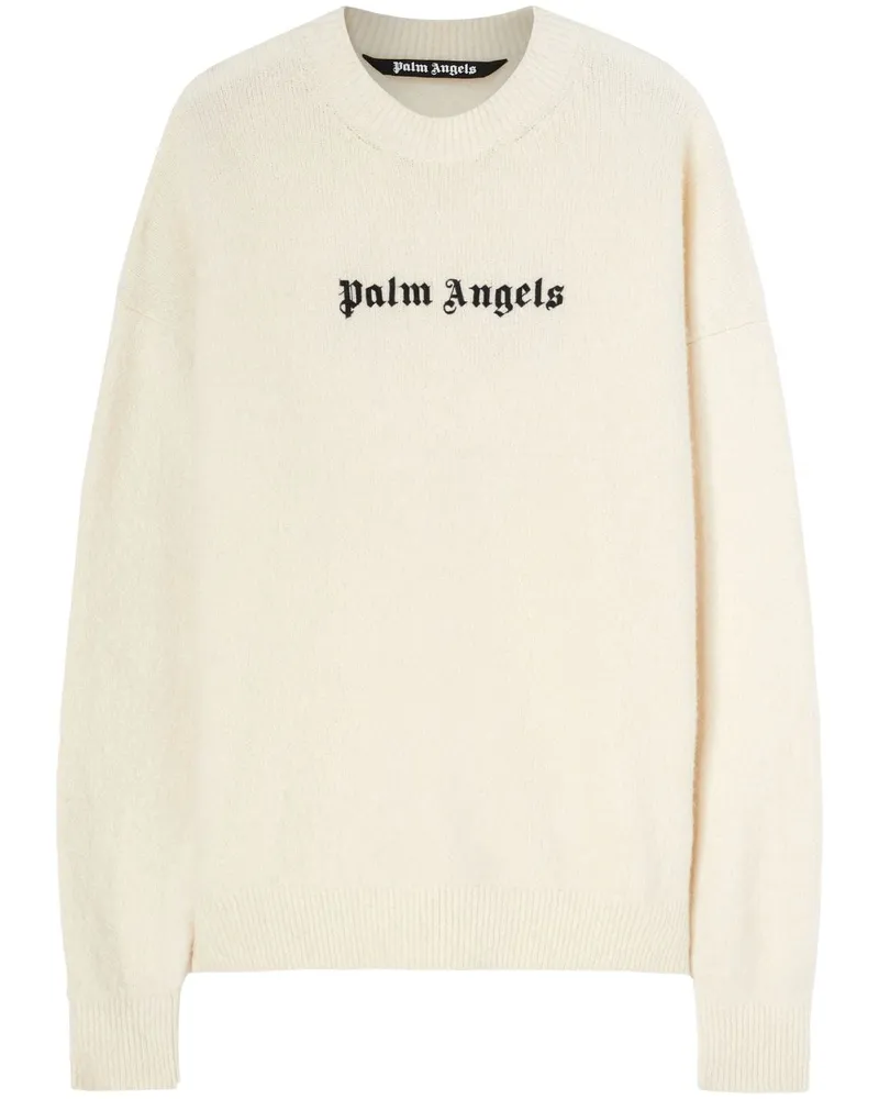 Palm Angels Pullover mit Logo-Stickerei - Weiß Weiß