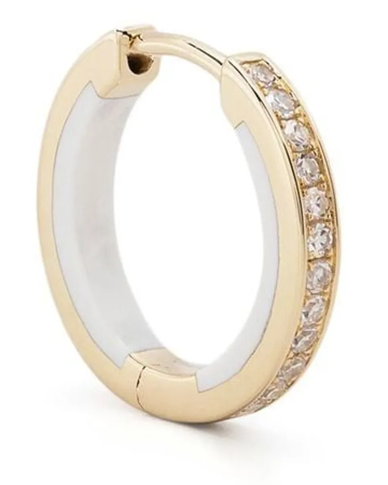 Maria Black Goldcreole mit Diamanten Gold