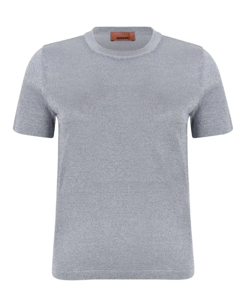 Missoni Kurzärmeliger Pullover im Metallic-Look - Grau Grau