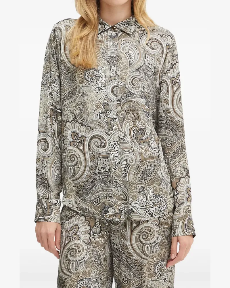 MARCIANO Los Angeles paisley-print buttoned shirt - Nude Nude