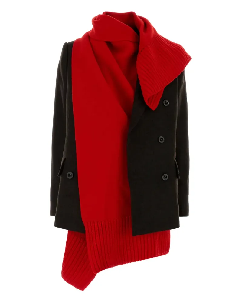 Sacai layered wool blazer - Rot Rot