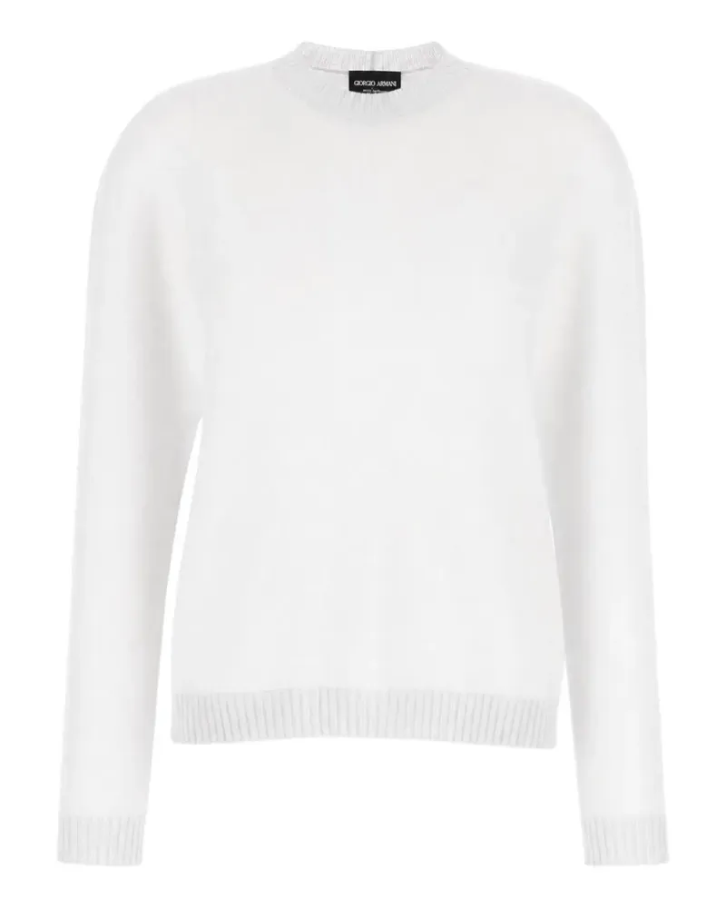 Giorgio Armani Langärmeliger Pullover - Weiß Weiß