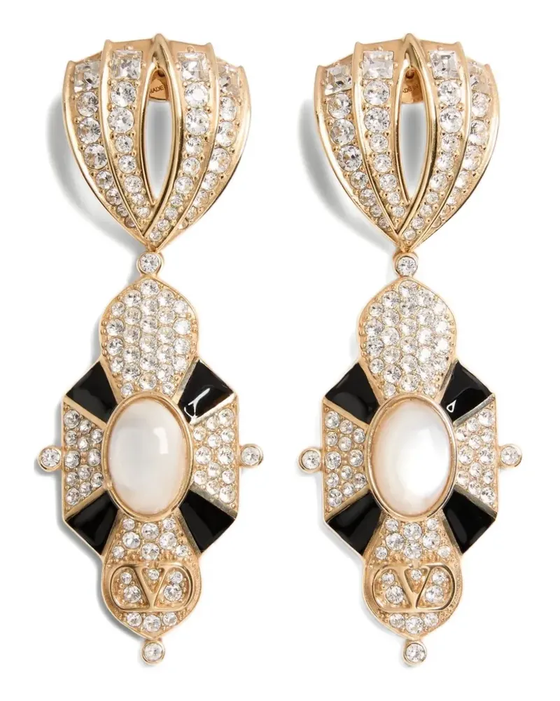 Valentino Garavani Pas Plus Ohrringe mit Kristallen - Gold Gold