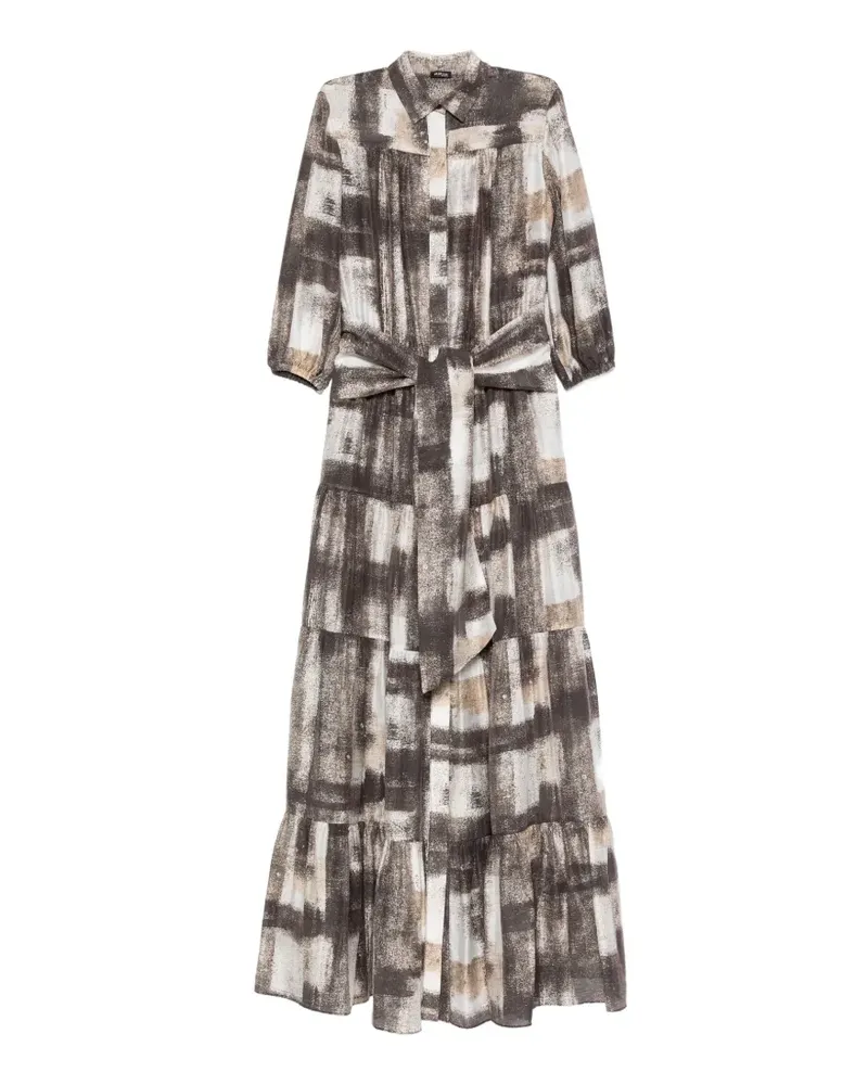 Kiton Kleid mit Bindegürtel - Braun Braun