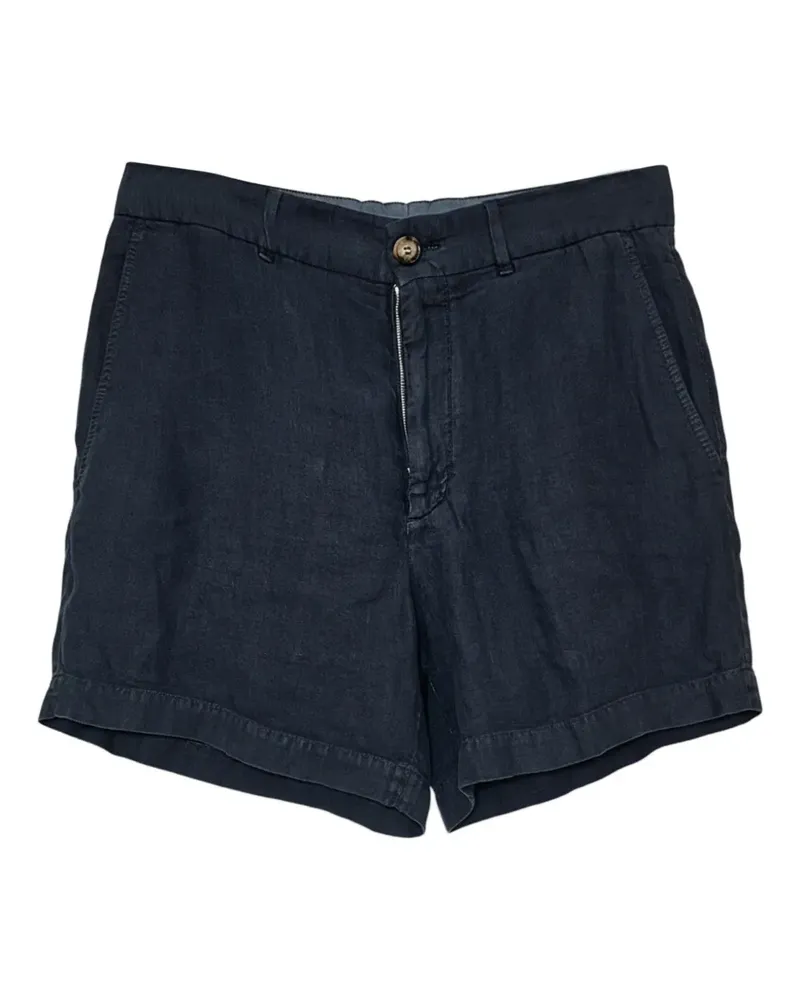 Brunello Cucinelli button zip shorts - Blau Blau