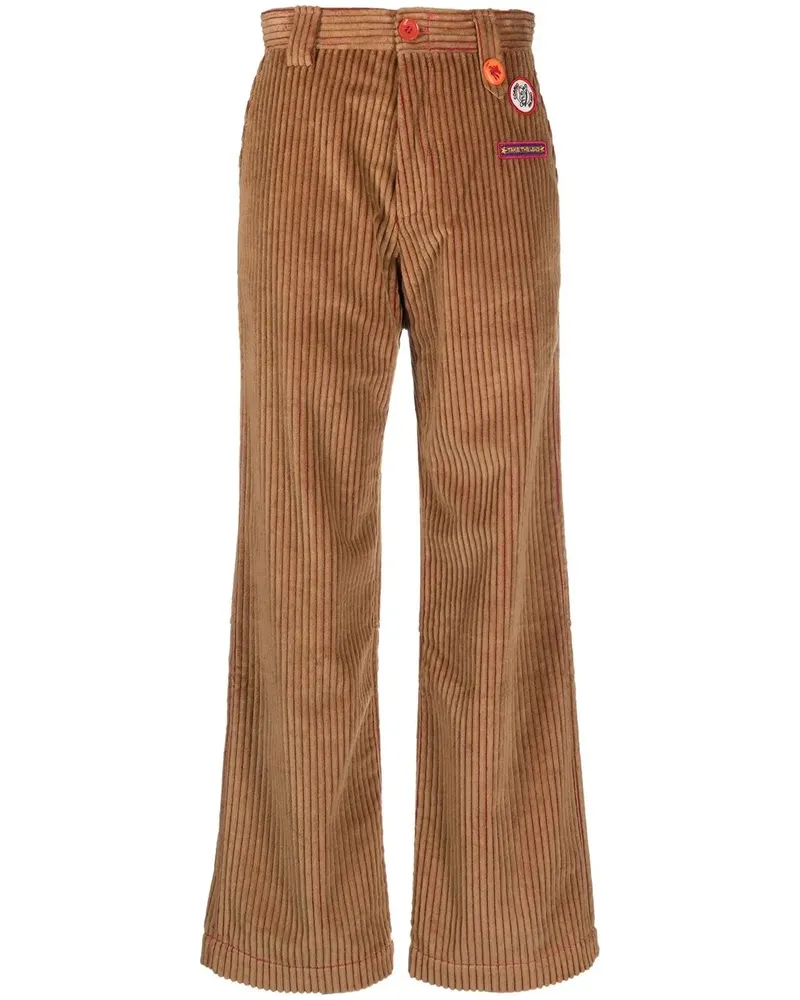 CORMIO Cordhose mit hohem Bund - Braun Braun